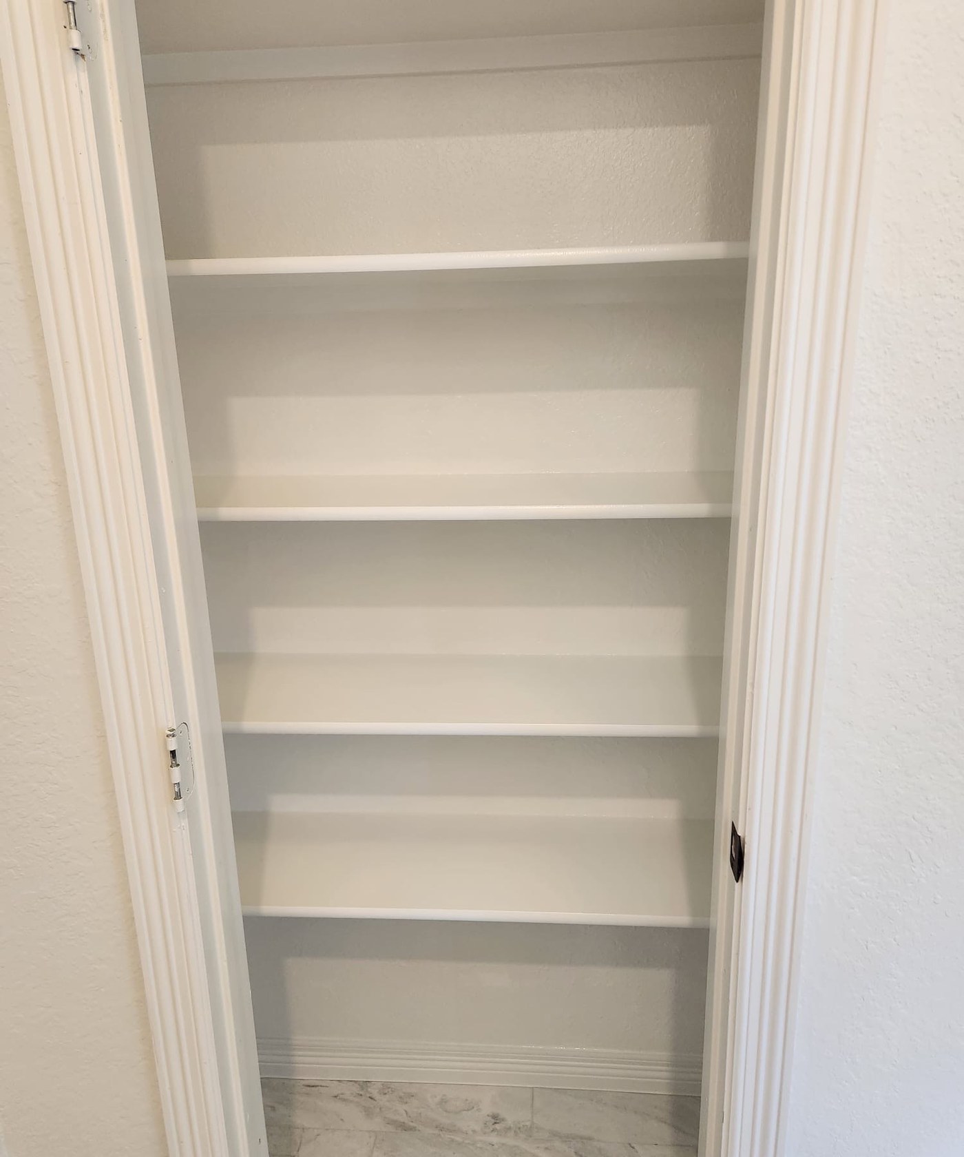 Custom white shelving